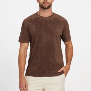 Garrett Faux-Suede Tee - Brown