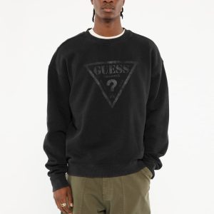 GUESS Originals Triangle Crewneck Sweatshirt - Black