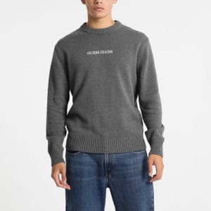 Embroidered Logo Sweater - Gray