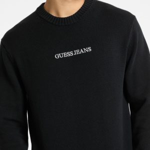 Embroidered Logo Sweater - Black