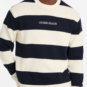 Striped Embroidered Logo Sweater - MultipleColors