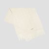 Eco Wool-Blend Cable-Knit Scarf - Off-white