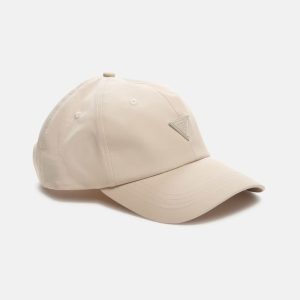Nylon Logo Hat - Beige