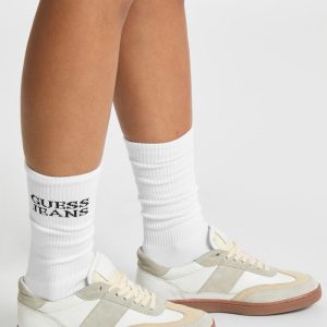 Eco GUESS Jeans Unisex Crew Socks - White