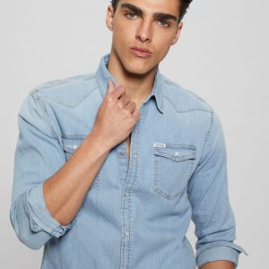 Truckee Western Denim Shirt - Blue