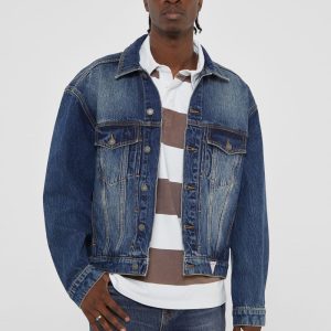 GUESS Originals Kit Denim Trucker Jacket - Blue