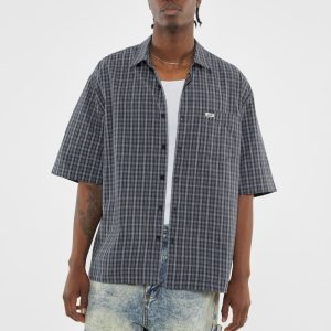 GUESS Originals Plaid Shirt - Black