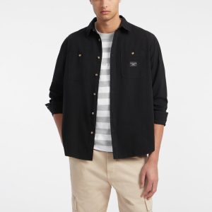 Long-Sleeve Pocket Shirt - Black