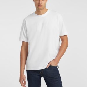 Embroidered Logo Tee - White