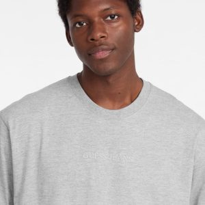 Embroidered Logo Tee - Gray