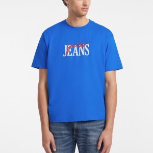 Mixed Logo Tee - Blue
