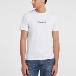 Slim Embroidered Logo Tee - White