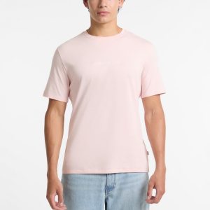 Slim Embroidered Logo Tee - Pink