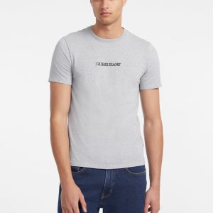 Slim Embroidered Logo Tee - Gray