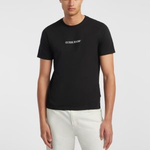 Slim Embroidered Logo Tee - Black