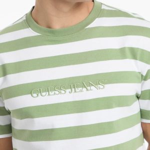 Striped Logo Tee - Green