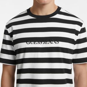 Striped Logo Tee - Black/White