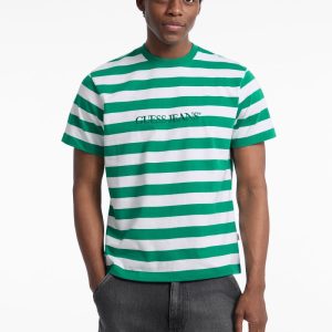 Striped Logo Tee - Green