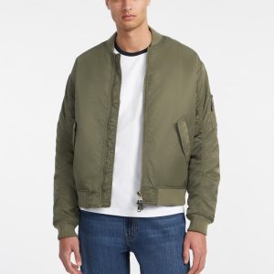 Nylon Bomber Jacket - Green