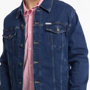 Slim Denim Trucker Jacket - Blue