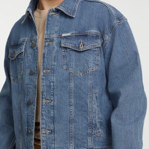Oversized Denim Trucker Jacket - Blue