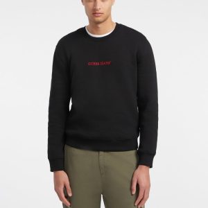 Slim Logo Crewneck Sweatshirt - Black