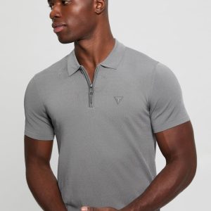 Dane Zip Polo - Grey