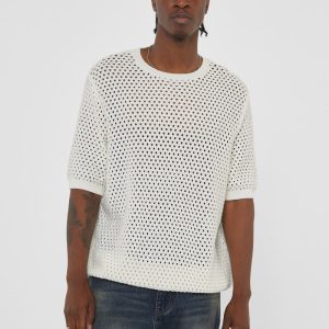 GUESS Originals Crochet Sweater - White