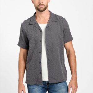 Eco Diamond Jacquard Shirt - Grey