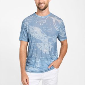 Basic Everyday Message Tee - Blue