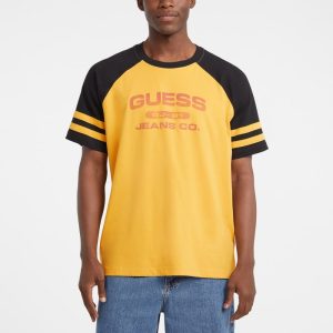Oversized Varsity Raglan Tee - Yellow