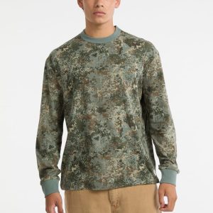 GUESS Originals Eco Camo Long-Sleeve Shirt - Green