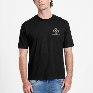 Eco Basic Distressed Quattro G Tee - Black