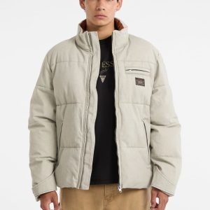 GUESS Originals Canvas Puffer Jacket - Beige