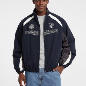 Nylon Windbreaker Jacket - Blue