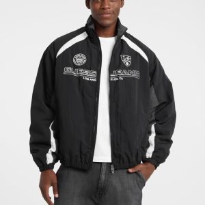 Nylon Windbreaker Jacket - Black