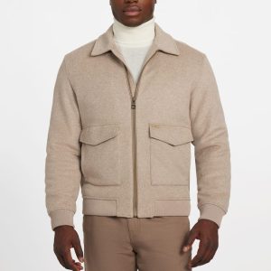 Eco Padded Wool-Blend Jacket - Beige