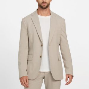Utility Wool-Blend Blazer - Beige