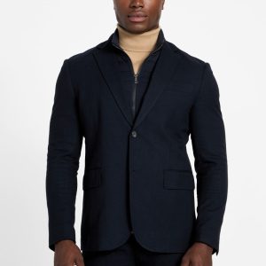 Utility Wool-Blend Blazer - Blue