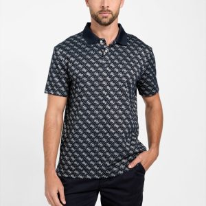 Eco Jacquard Polo - Blue