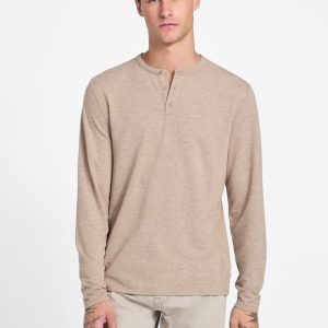 Eco Kai Wool-Blend Henley - Beige