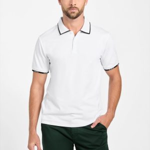 Eco Paul Pique Tipping Polo - White