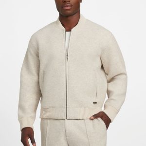 Flight Wool-Blend Scuba Jacket - Neutral