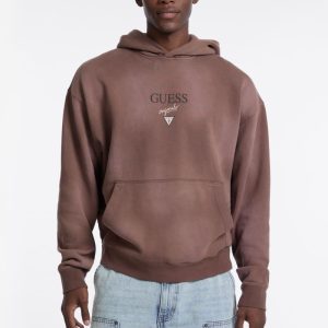 GUESS Originals Baker Logo Hoodie - Brown