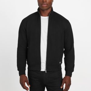 Eco 1981 Label Mock Neck Jacket - Black