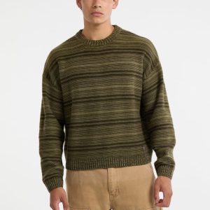 GUESS Originals Boxy Stripe Sweater - Green