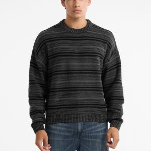 GUESS Originals Boxy Stripe Sweater - Black