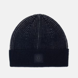 Eco Bicolor Ribbed Beanie - Blue