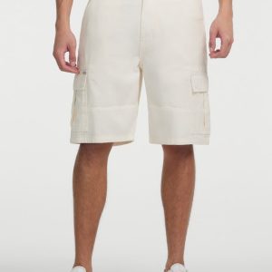 Twill Cargo Chino Shorts - Beige