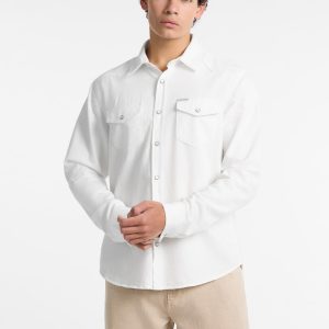 Denim Twill Shirt - White